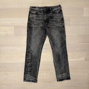 Von Dutch Black Acid Wash Straight Leg Jeans - Size 34